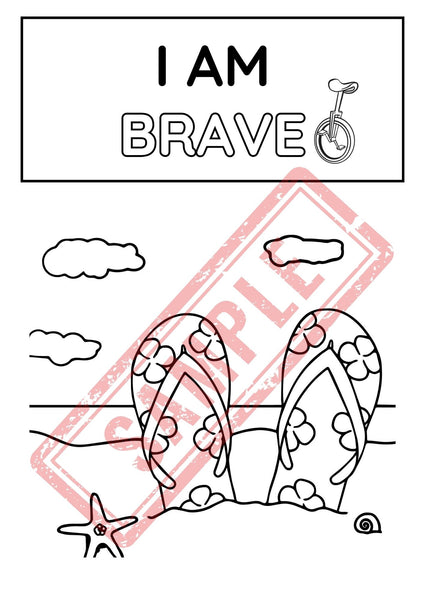 Beach Rollin'- Jaz and Lulu's "I Am" Coloring book (Digital)